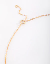 Gold Plated Bezel Pendant Necklace - link has visual effect only