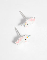 Sterling Silver Unicorn Stud Earrings - link has visual effect only