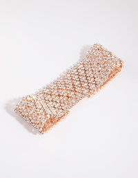 Rose Gold Diamante Statement Bracelet - link has visual effect only