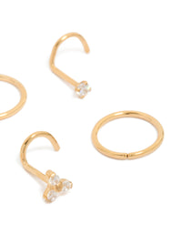 Titanium Diamante Nose Studs - link has visual effect only