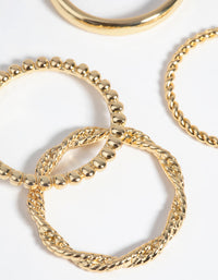 Gold Plated Textured Ring 6-Pack - link has visual effect only