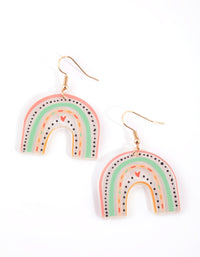 Acrylic Pastel Rainbow Drop Earrings - link has visual effect only