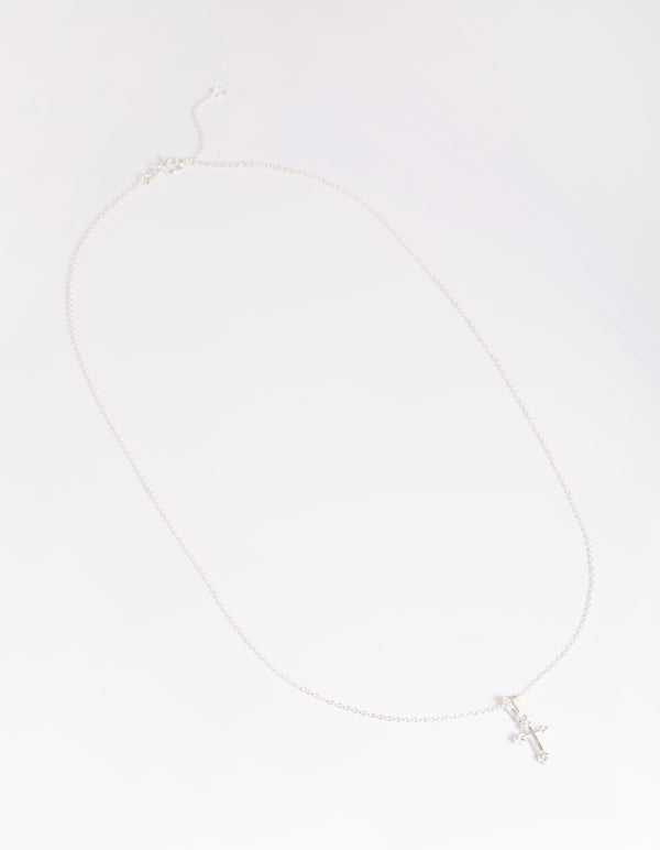 Sterling Silver Vintage Cross Necklace