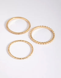Gold Diamante Ring Stack Pack - link has visual effect only