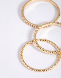 Gold Diamante Ring Stack Pack - link has visual effect only