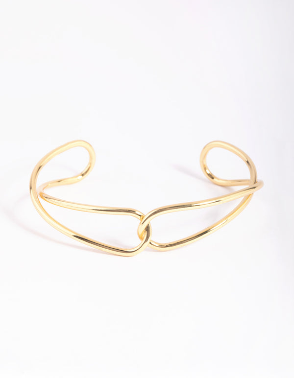 Gold Plated Knot Cuff Bracelet
