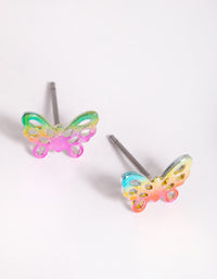 Matte Metallic Butterfly Stud Earrings - link has visual effect only