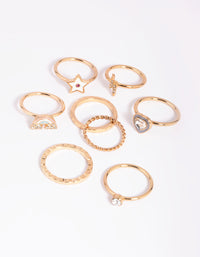Gold Rainbow Star Ring Pack - link has visual effect only