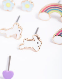 Kids Bunny Garden Stud Earring 6-Pack - link has visual effect only