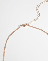 Rose Gold Beaded Long Necklace - link has visual effect only