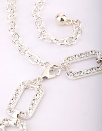 Silver Diamante Rectangular Belt - link has visual effect only
