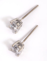 Silver Cubic Zirconia Stud Earrings - link has visual effect only