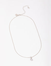 Silver Cubic Zirconia Necklace - link has visual effect only