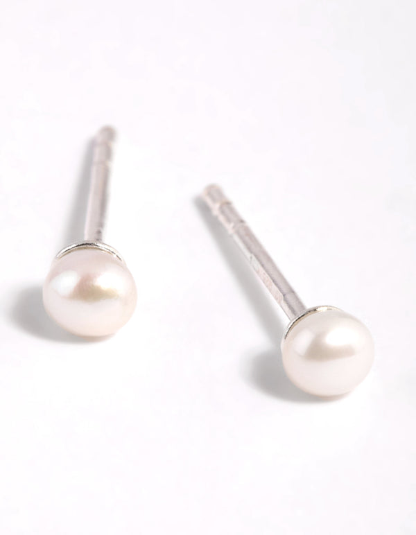 Sterling Silver Freshwater Pearl Stud Earrings