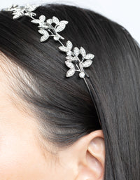 Silver Diamante Leaf Cluster Headband - link has visual effect only
