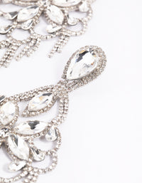 Silver Diamante Statement Earrings - link has visual effect only