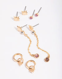 Amethyst Star Earring Stack Pack - link has visual effect only