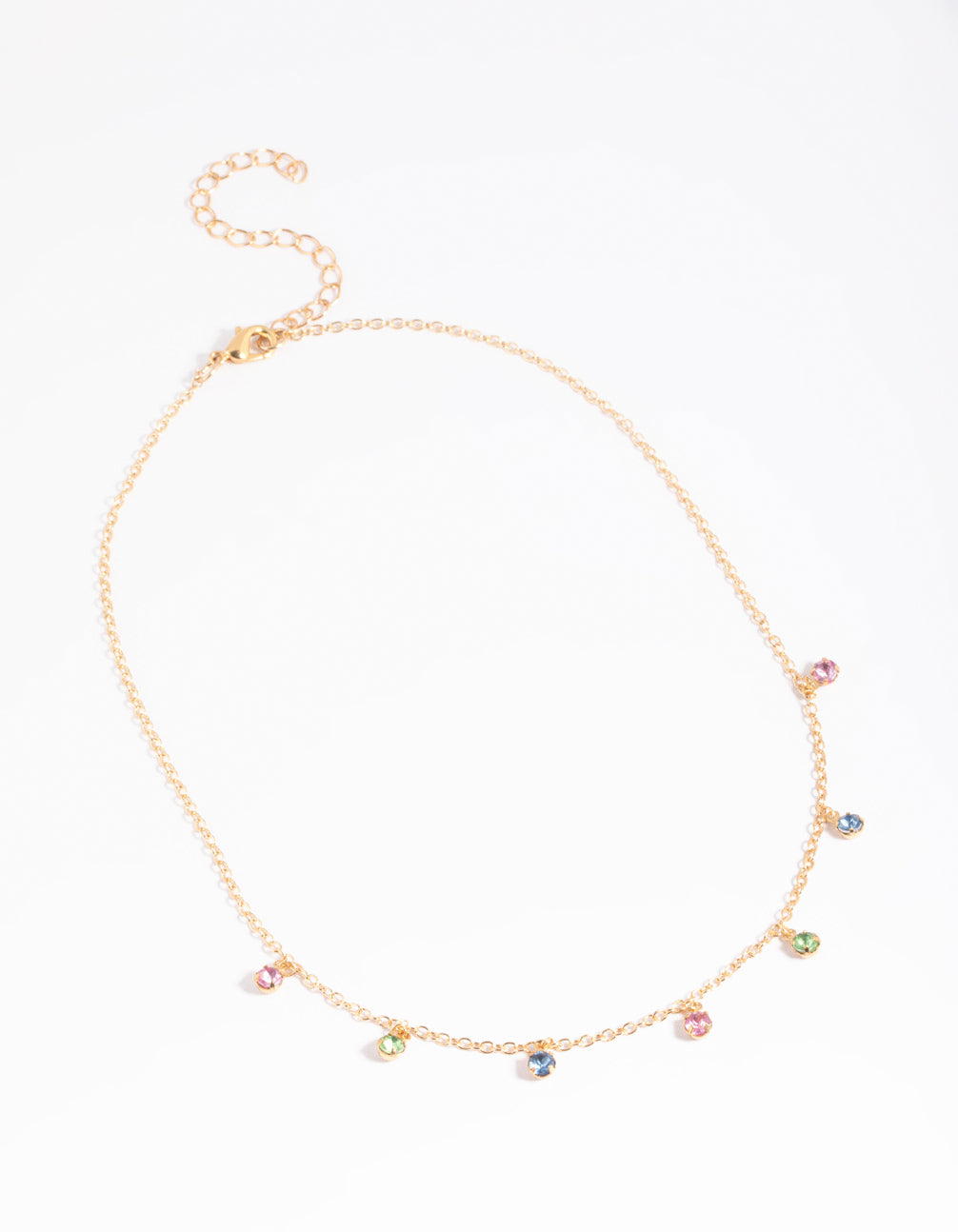 Gold Dainty Droplet Necklace