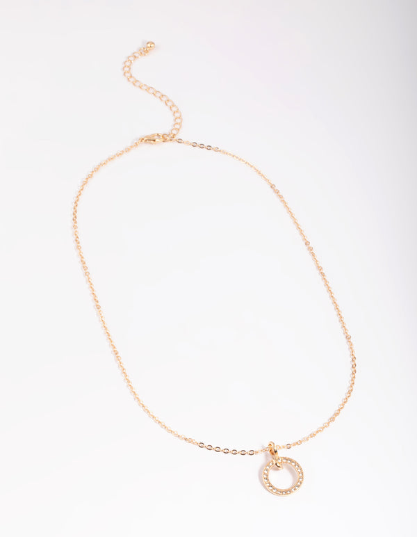 Gold Diamante Perfect Cut Necklace