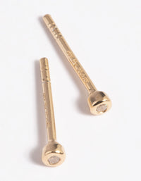 Gold Plated Sterling Silver Micro Stud Earrings - link has visual effect only