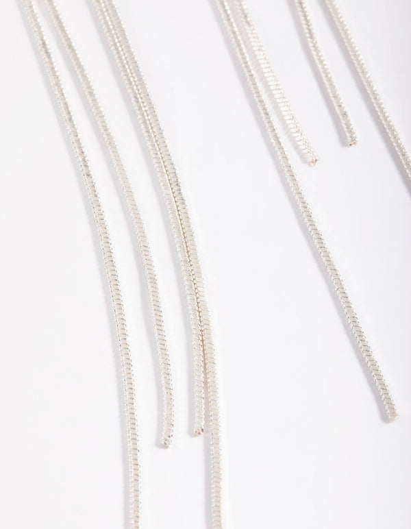 Silver Looped Drop Earrings