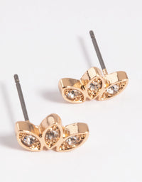 Gold Diamante Wing Crawler Stud Earrings - link has visual effect only