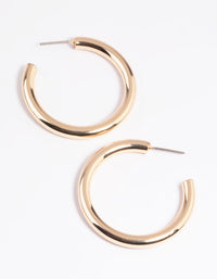 Gold Thick Hoop Earrings - link has visual effect only