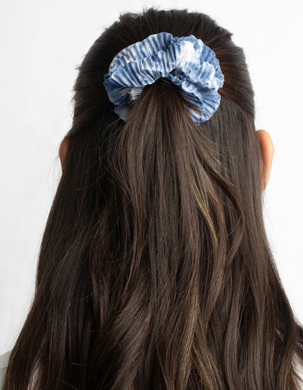 Pleated Tie Dye Scrunchie Set
