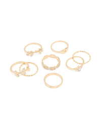 Gold Leaves Ring 8-Pack - link has visual effect only