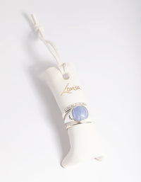 Silver Plated Blue Lace Agate Ring Stack Pack - link has visual effect only