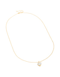 Gold Plated Sterling Silver Cubic Zirconia Heart Necklace - link has visual effect only