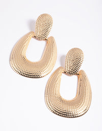 Gold Dot Textured & Drop Earrings - link has visual effect only