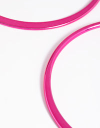 Matte Fuchsia 5cm Hoop Earrings - link has visual effect only