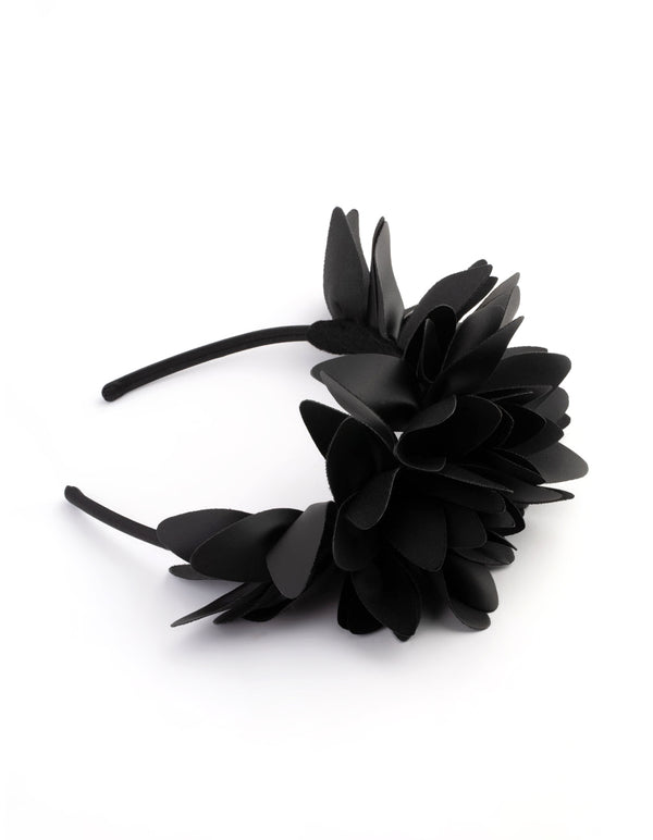 Black Petal Statement Headband