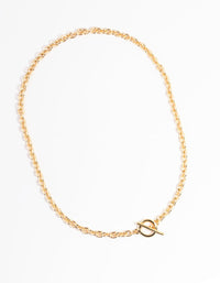 Gold Chunky T&O Necklace - link has visual effect only