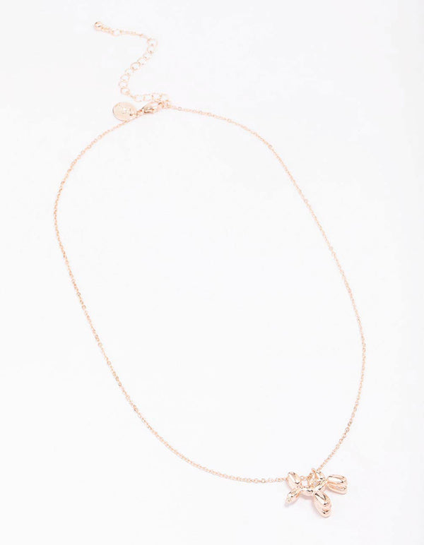 Gold Bubble Dog Necklace