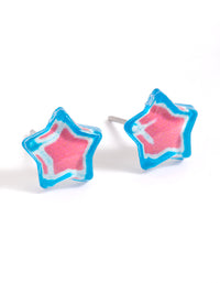 Plastic Resin Star Stud Earrings - link has visual effect only