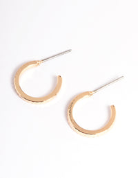 Gold Fine Line Huggie Earrings - link has visual effect only