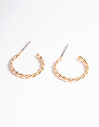 Gold Figure Eight Huggie Earrings - link has visual effect only