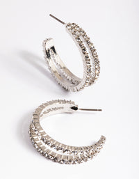 Silver Double Hoop Earring - link has visual effect only
