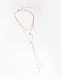 Gold Mixed Metal Disc Pendant Necklace - link has visual effect only