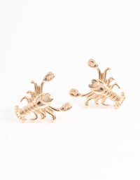Gold Lobster Stud Earrings - link has visual effect only