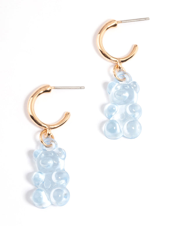 Blue Lolly Bear Earrings