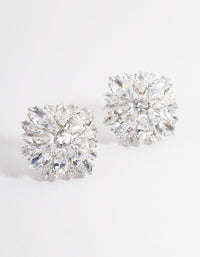 Rhodium Statement Stud Earrings - link has visual effect only