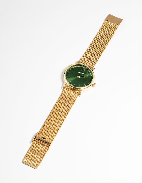 Green Medium Mesh Watch
