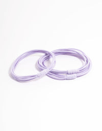 Purple Fabric Hair Tie Pack - link has visual effect only