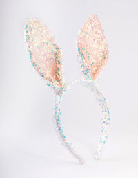 Kids Fabric Sequin Bunny Ear Headband - link has visual effect only