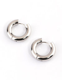 Stainless Steel Thick Everyday Huggie Hoop Earrings - link has visual effect only