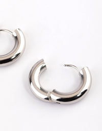 Stainless Steel Thick Everyday Huggie Hoop Earrings - link has visual effect only
