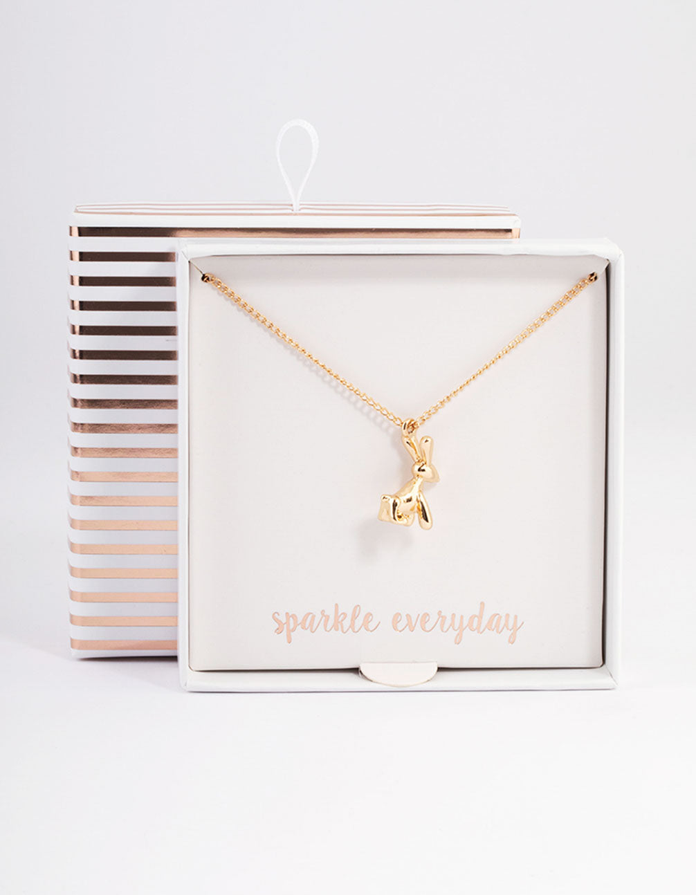 Gold Bubble Bunny Necklace
